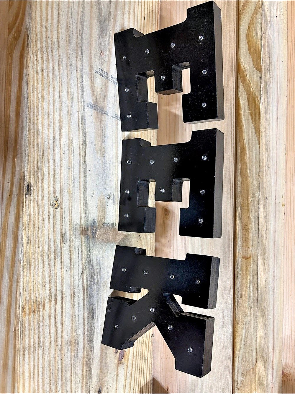 “EEK” Black Marquee Letters Set